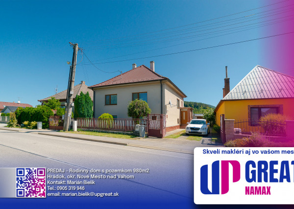 🏡 NA PREDAJ - Rodinný dom v obci Hrádok