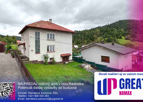 NA PREDAJ rodinný dom s krásnymi výhľadmi, Radôstka