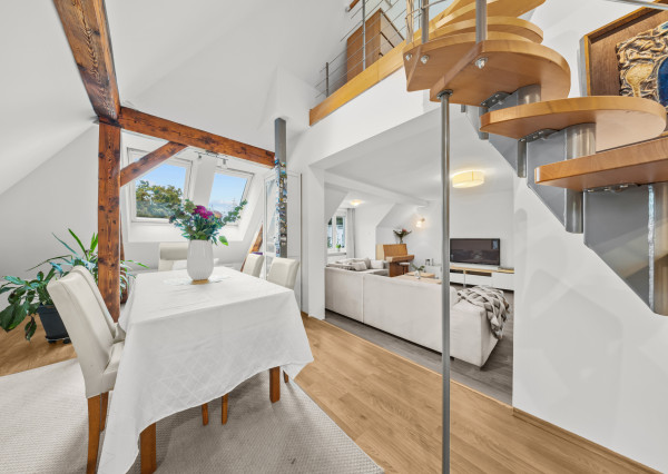 Na predaj elegantný 4 izbový mezanín s terasou pri Horskom parku