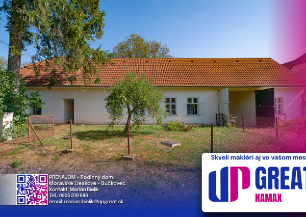 NÁJOM - Rodinný dom - Moravské Lieskové-Bučkovec