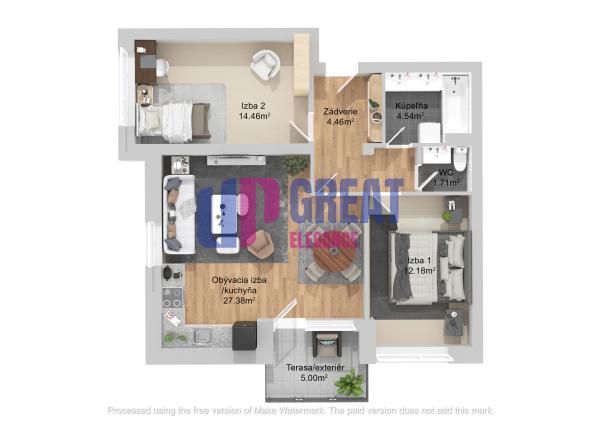 UPgreat 2-3izb byty - Kiserdő Rezidencia | Dunajská Streda