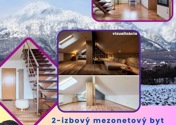 2-izbový mezonetový byt pod Vysokými Tatrami (Veľký Slavkov)