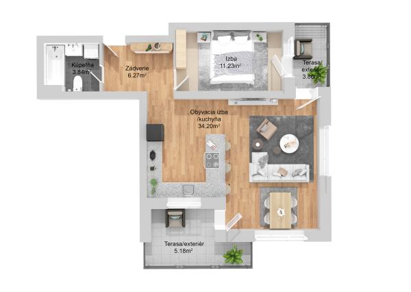 UPgreat 2-3izb byty - Kiserdő Rezidencia | Dunajská Streda