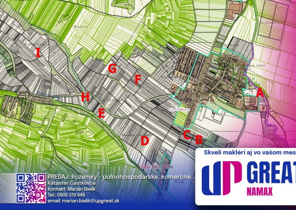NA PREDAJ - pozemky v katastri Častkovce