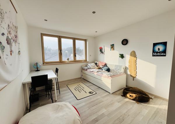 Moderný 5-izbový dom s bazénom a garážou.