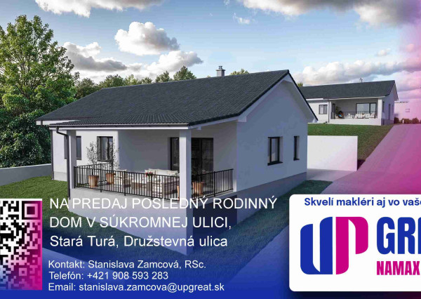 🏡 NA PREDAJ POSLEDNÝ RODINNÝ DOM v súkromnej ulici, Stará Turá