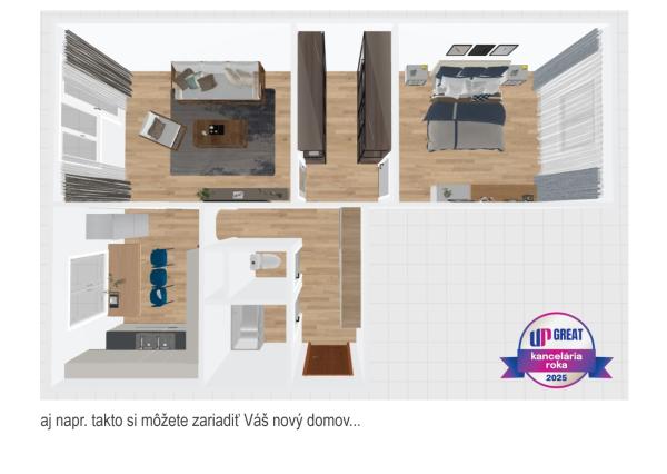 NA PRENÁJOM 2-izbový byt s balkónom, Melčice-Lieskové