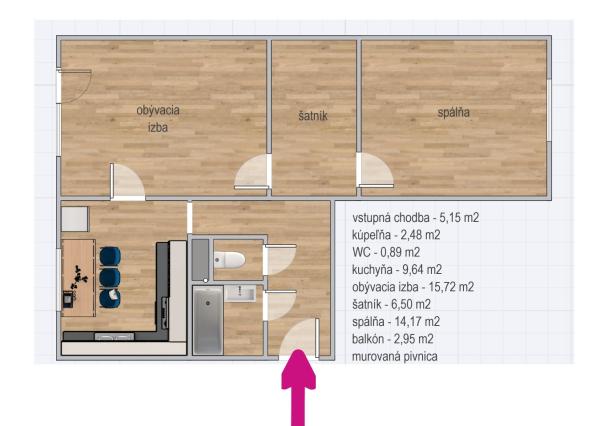 NA PRENÁJOM 2-izbový byt s balkónom, Melčice-Lieskové