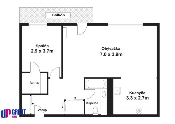 PREDAJ 2 izb. bytu Podunajská, Bratislava, balkón, parking
