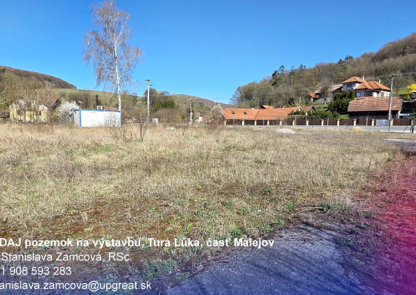 NA PREDAJ stavebný pozemok, Turá Lúka, časť Malejov