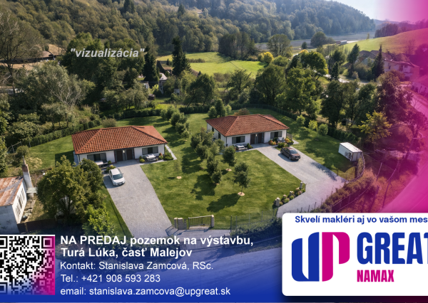 NA PREDAJ stavebný pozemok, Turá Lúka, časť Malejov