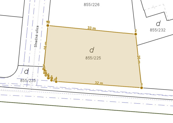 Posledný stavebný pozemok v projekte IBV Tomášov – Okružná