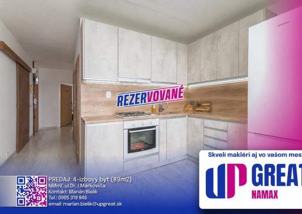 REZERVOVANÉ - 4-izbový byt (89m2) - Rajková