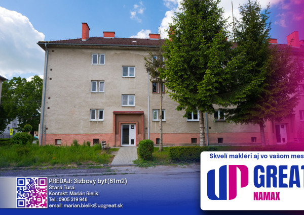 PREDAJ - 3 izbový tehlový byt, Stará Turá