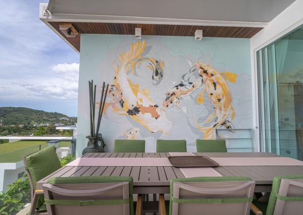 Na predaj luxusná 4-izbová vila s panoramatickým výhľadom na more v prestížnej lokalite Bophut Hills, Koh Samui