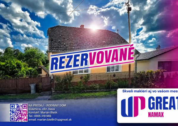 REZERVOVANÉ - rodinný dom - Slavnica-Podhorie (okr.Ilava)