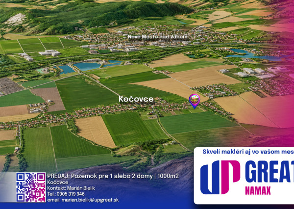 PREDAJ - pozemok pre 1 alebo 2 rodinné domy | 1000m2