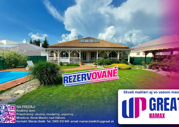 REZERVOVANÉ - Moderný, priestranný, úsporný dom v Mnešiciach