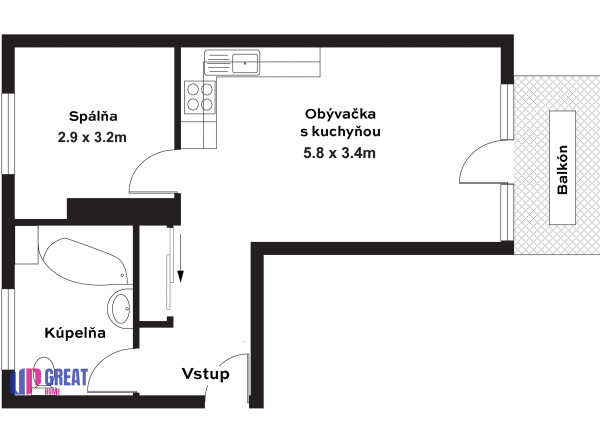 PREDAJ 2 izb. bytu s terasou, Klincová ul., Bratislava