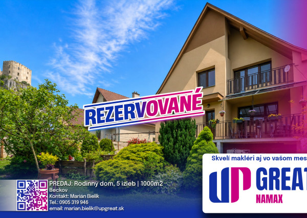 REZERVOVANÉ - 5 izbový rodinný dom s garážou | Beckov