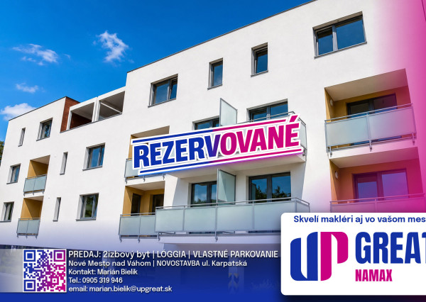 REZERVOVANÉ - 2i. BYT V NOVOSTAVBE S PARKOVACÍM MIESTOM