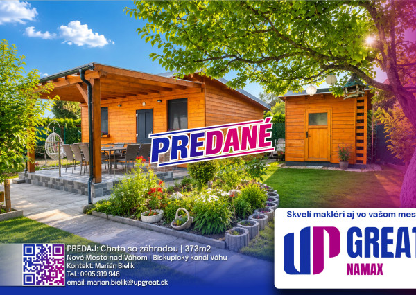 PREDANE 07/26 - chata s pozemkom 373m2 | NMnV