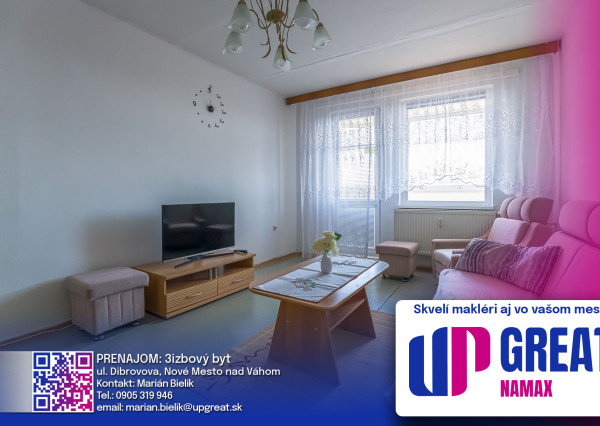 NA PRENÁJOM- 3 izb byt (66m2) - Nové Mesto nad Váhom