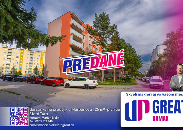 PREDANE 08/26 - Garsónka – ul.Hurbanova, Stará Turá, 25 m²