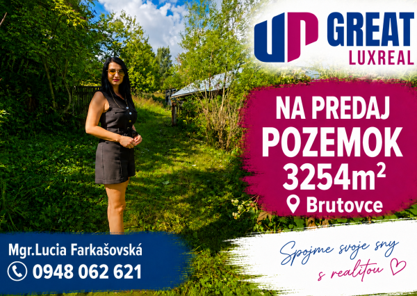 BRUTOVCE - pozemok (3.254m2) NA PREDAJ
