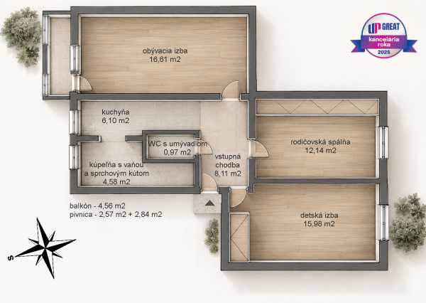 🏡 NA PREDAJ 3-izb. BYT S VEĽKOU KÚPEĽŇOU A ZASKLENÝM BALKÓNOM | DIBROVOVA | NOVÉ MESTO NAD VÁHOM