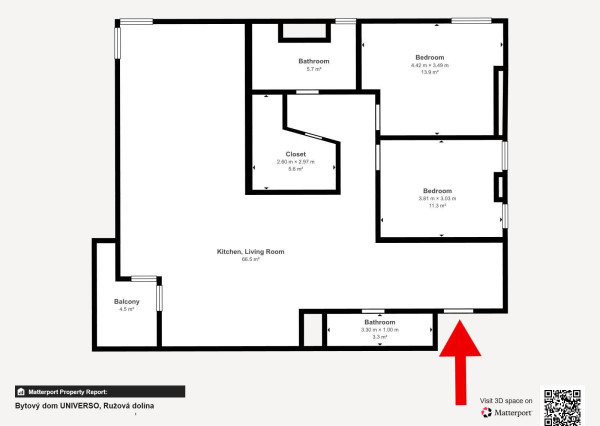 Prémiový 3(4)-izbový byt (106 m²) v projekte UNIVERSO