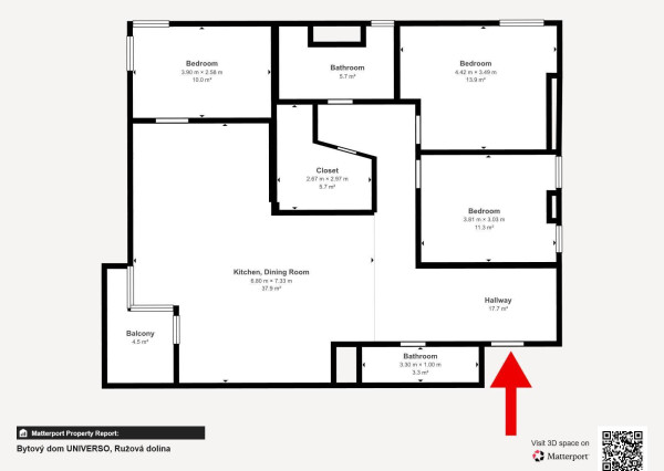 Prémiový 3(4)-izbový byt (106 m²) v projekte UNIVERSO