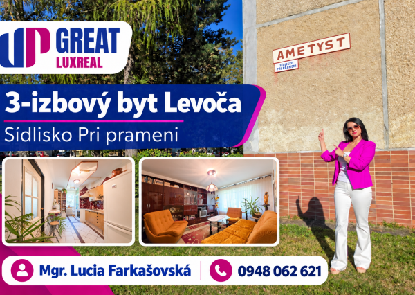 LEVOČA 3-izbový byt NA PREDAJ