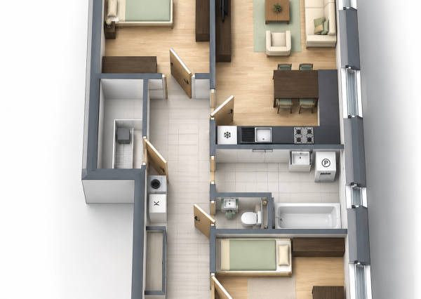 🏡 VILADOMY SENEC | NA PREDAJ 3-IZBOVÝ BYT SO SÚKROMNOU ZÁHRADKOU 48 m²