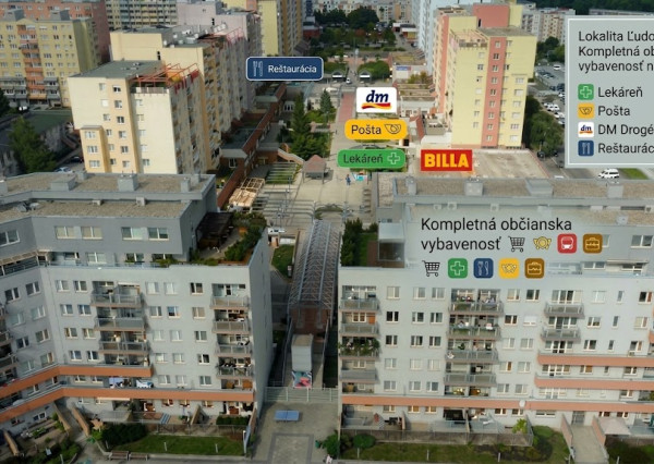 3-izbový byt s 30 m² terasou v bezpečnom uzavretom areáli